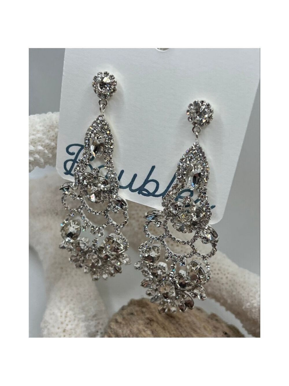 Baubles Sparkly Crystal Dangle Romantic Renaissance Earrings